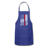 American Flag Grilling Tools Adjustable Apron - royal blue
