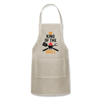 King of the Grill Adjustable Apron with Pockets - natural