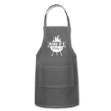 Mind if I Smoke Adjustable Grilling BBQ Apron with Pockets - charcoal