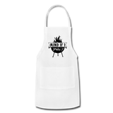 Mind if I Smoke Adjustable Apron with Pockets for Men and Women - white