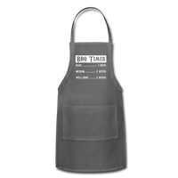 BBQ Timer Adjustable Apron with Pockets for Men and Women - charcoal