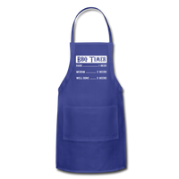 BBQ Timer Adjustable Apron with Pockets for Men and Women - royal blue