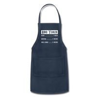 BBQ Timer Adjustable Apron with Pockets for Men and Women - navy