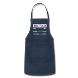 BBQ Timer Adjustable Apron with Pockets for Men and Women - navy