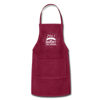 May I Suggest the Sausage Funny Adjustable BBQ Grilling Apron with Pockets for Men - burgundy