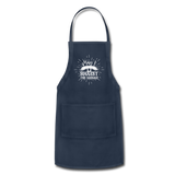 May I Suggest the Sausage Funny Adjustable BBQ Grilling Apron with Pockets for Men - navy