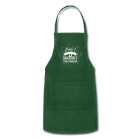 May I Suggest the Sausage Funny Adjustable BBQ Grilling Apron with Pockets for Men - forest green