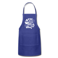 If You Can't Stand the Heat Go Get Me a Beer Adjustable Apron with Pockets - royal blue