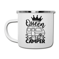 Queen of the Camper Camping Mug - white