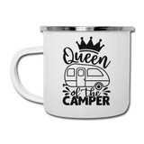 Queen of the Camper Camping Mug - white