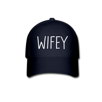 Wifey Baseball Cap - navy