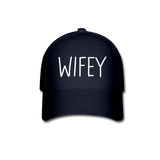 Wifey Baseball Cap - navy