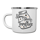 Starry Skies & Fireflies Camper Mug - white