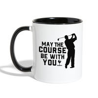 May the Course Be With You Contrast Coffee Mug - white/black