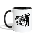 May the Course Be With You Contrast Coffee Mug - white/black