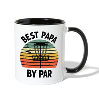 Best Papa By Par Disc Golf Contrast Coffee Mug - white/black