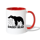 Daddy Bear 11oz Contrast Coffee Mug - white/red