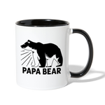 Papa Bear Contrast Coffee Mug - white/black