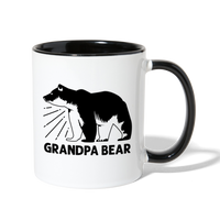 Grandpa Bear Contrast Coffee Mug - white/black