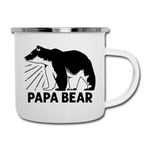 Papa Bear Camping Mug - white