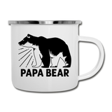 Papa Bear Camping Mug - white