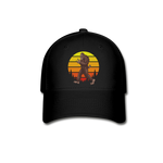 Bigfoot Rocker Retro Sunset Baseball Cap - black