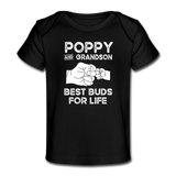 Poppy and Grandson Best Buds for Life Organic Baby T-Shirt - black