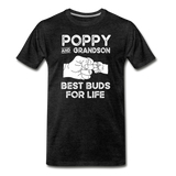 Poppy and Grandson Best Buds for Life Men's Premium T-Shirt - charcoal gray