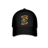 Master Baiter Funny Fishing Baseball Cap for Men Fisherman - black