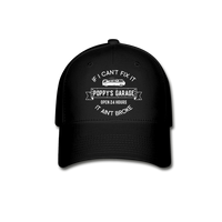 Poppy's Garage If I Can't Fix It It Ain't Broke Baseball Cap - black