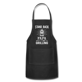 Stand Back Papa Is Grilling Adjustable Apron - black