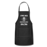 Stand Back Grandpa Mike Is Grilling Adjustable Apron - black