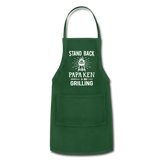 Stand Back Papa Ken Is Grilling Adjustable Apron - forest green