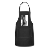 White American Flag Grilling Tools Adjustable Apron - black