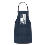 White American Flag Grilling Tools Adjustable Apron - navy