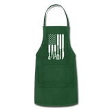White American Flag Grilling Tools Adjustable Apron - forest green