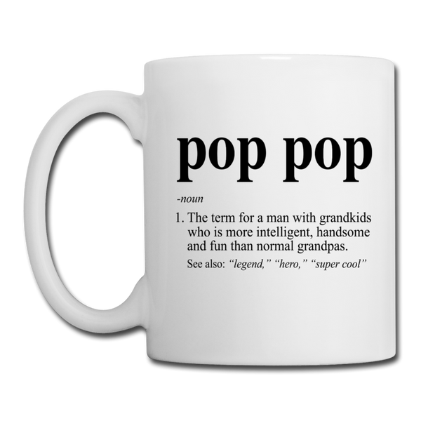 Pop Pop Definition Coffee/Tea Mug - white