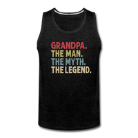 Grandpa The Man the Myth the Legend Men’s Premium Tank - charcoal gray