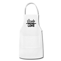Made with Love Adjustable Apron - white