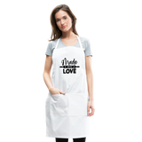 Made with Love Adjustable Apron - white