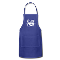 Made with Love Adjustable Apron - royal blue