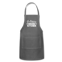 No Bitchin in My Kitchen Adjustable Apron - charcoal