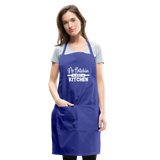 No Bitchin in My Kitchen Adjustable Apron - royal blue
