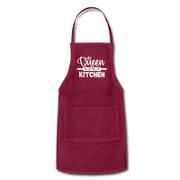Queen of the Kitchen Adjustable Apron - burgundy