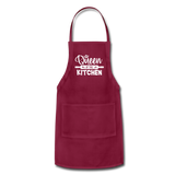 Queen of the Kitchen Adjustable Apron - burgundy