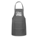 Queen of the Kitchen Adjustable Apron - charcoal