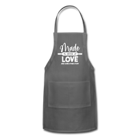 Made with Love and Some Other Stuff Adjustable Apron - charcoal