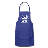 Made with Love and Some Other Stuff Adjustable Apron - royal blue