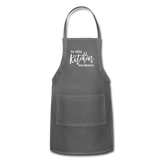 In This Kitchen We Dance Adjustable Apron - charcoal