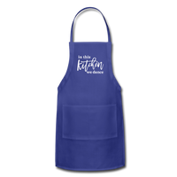 In This Kitchen We Dance Adjustable Apron - royal blue
